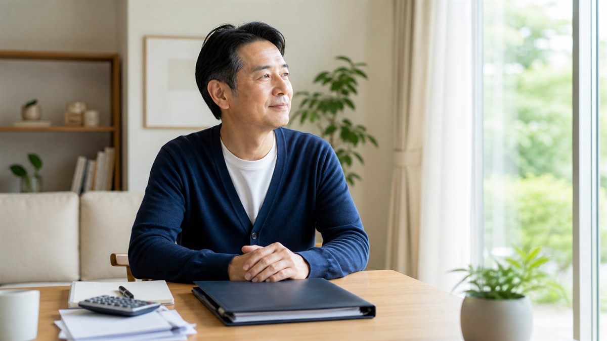 相続放棄とお金の整理を終えて前を向く人のイメージ
