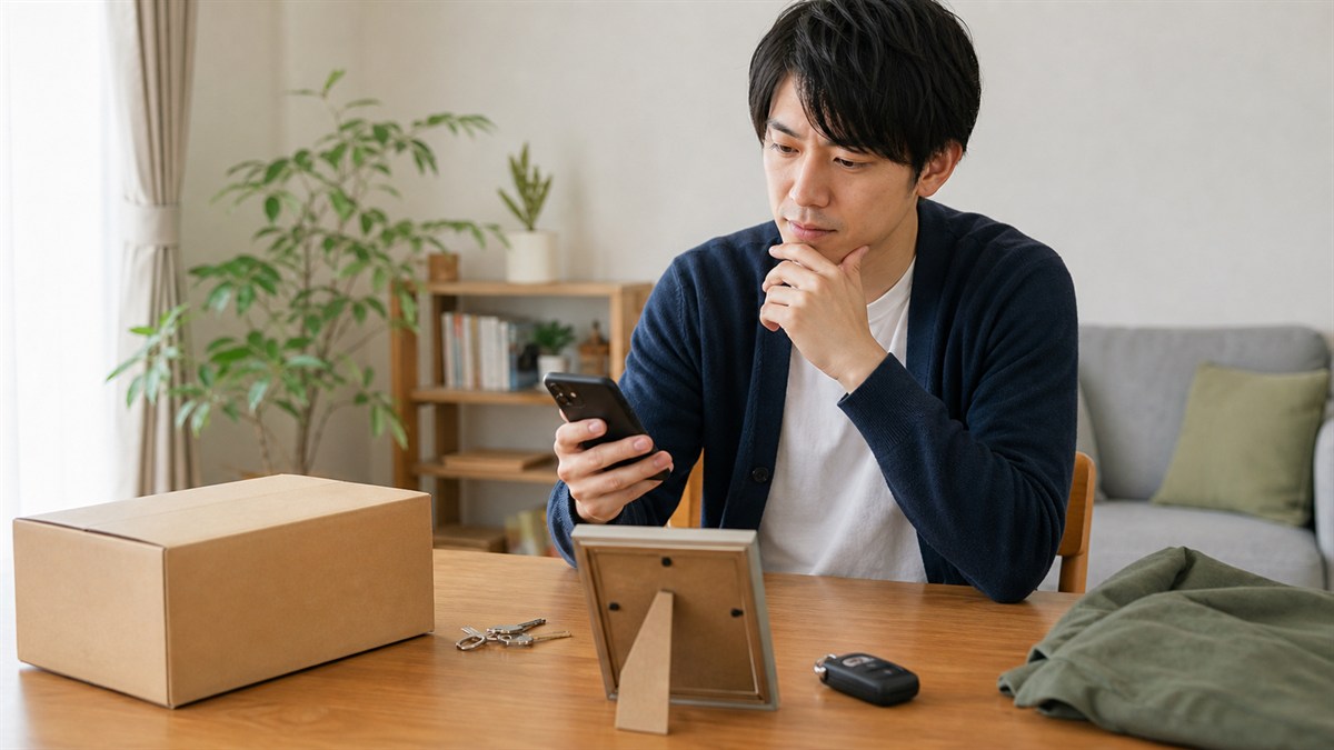 相続放棄でやってはいけないこと|携帯・部屋の解約、遺品整理はどこまでOK? 携帯電話や賃貸アパートの解約と遺品整理の判断に迷うイメージ